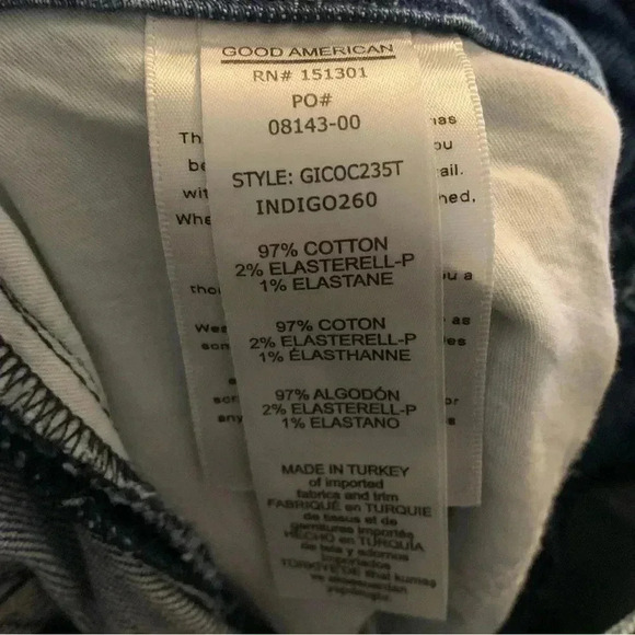 Good American Good Icon Cropped Jeans In Indigo260, Womens Size 4 - Picture 9 of 9